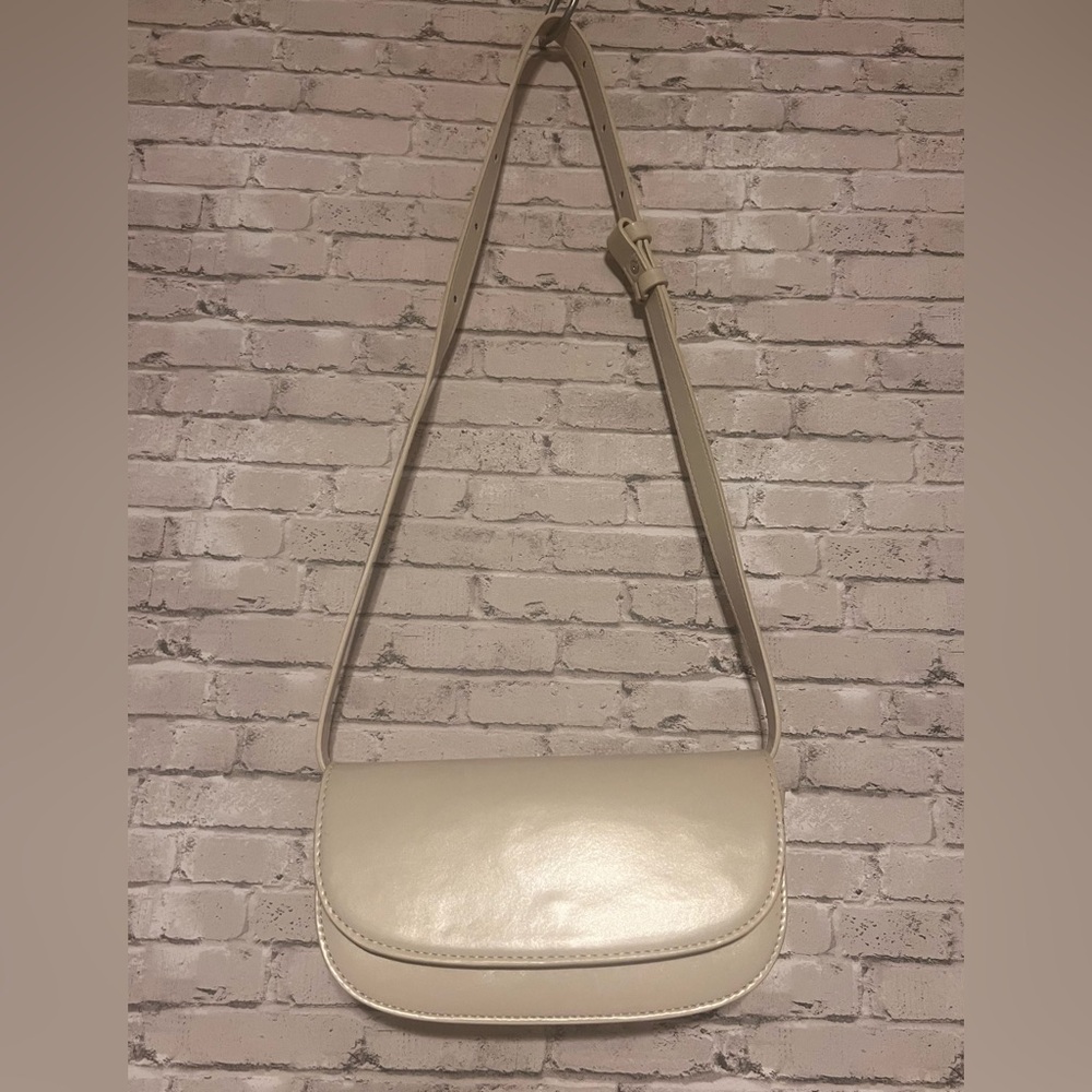 Meile Bianco Versitle Vegan Leather Clutch/Shoulder Bag